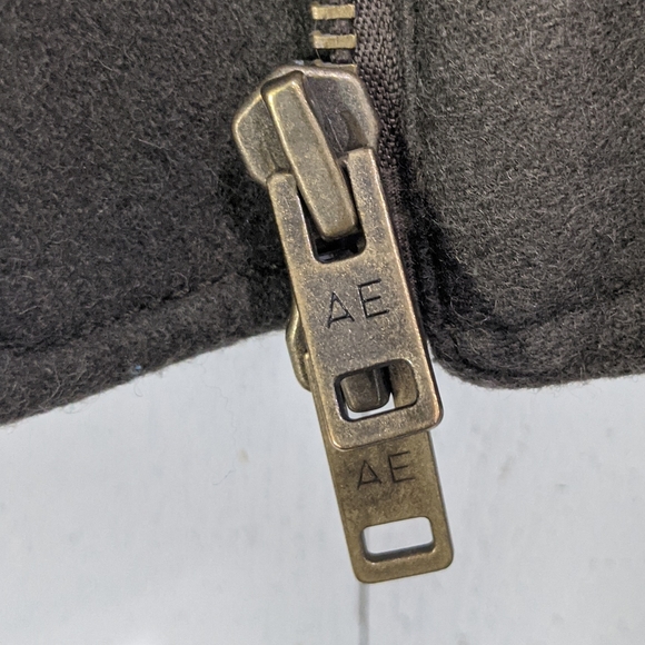 American Eagle Army Green Wool Bomber Coat - Picture 13 of 16